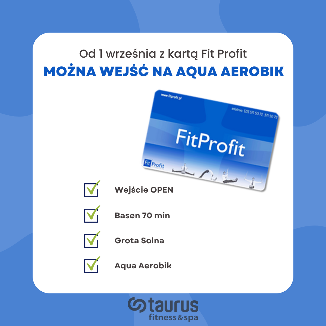 Aqua Aerobik z kartą Fit Profit od września!