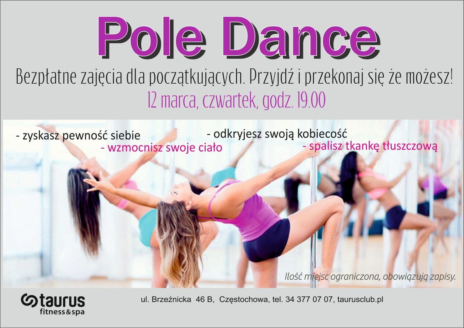 BEZPŁATNE ZAJĘCIA POLE DANCE!