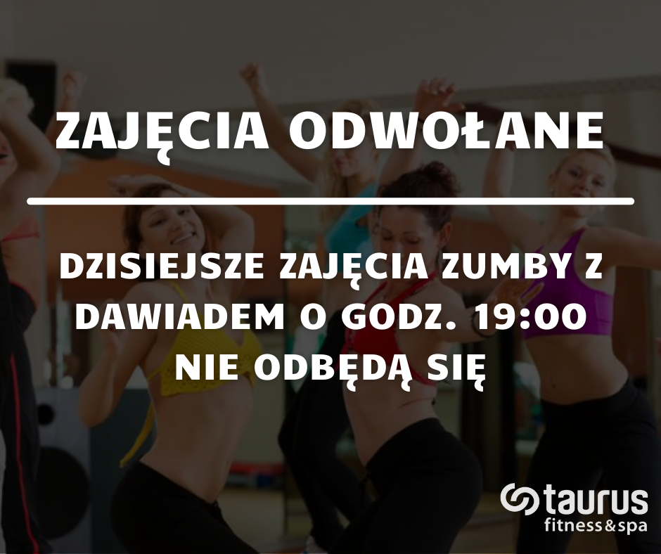 Dzisiejsza Zumba nie odbędzie się