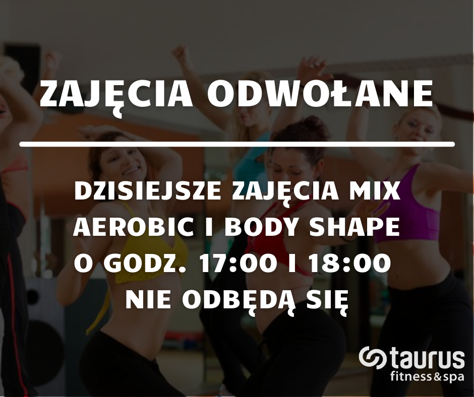 Zajęcia Mix Aerobik i Body Shape odwołane